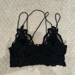 Freepeople black lace bralette